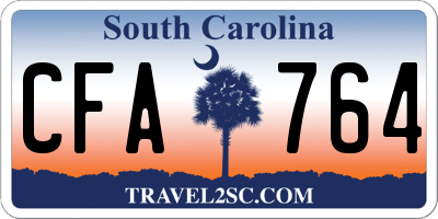 SC license plate CFA764