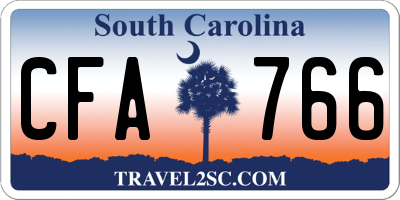 SC license plate CFA766