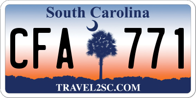 SC license plate CFA771
