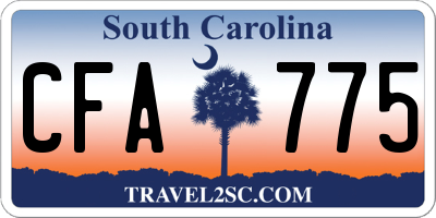 SC license plate CFA775