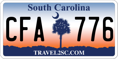 SC license plate CFA776