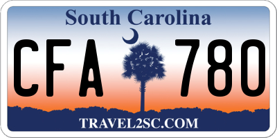 SC license plate CFA780