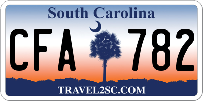 SC license plate CFA782