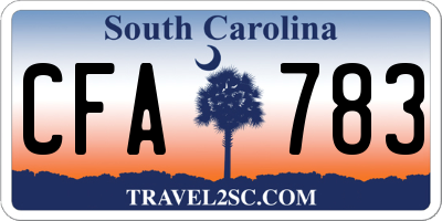 SC license plate CFA783