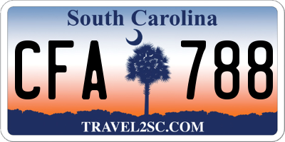 SC license plate CFA788