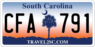 SC license plate CFA791