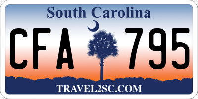 SC license plate CFA795