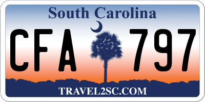SC license plate CFA797