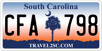 SC license plate CFA798