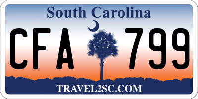 SC license plate CFA799