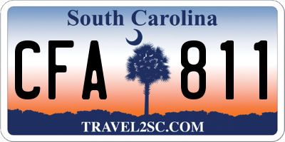 SC license plate CFA811