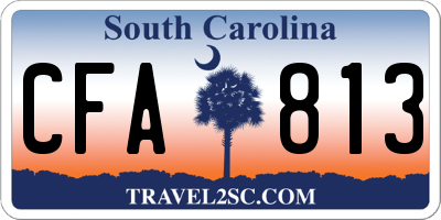 SC license plate CFA813