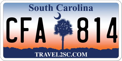 SC license plate CFA814