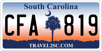 SC license plate CFA819