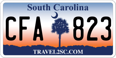 SC license plate CFA823