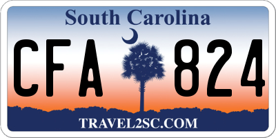 SC license plate CFA824