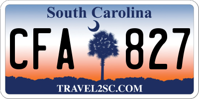 SC license plate CFA827