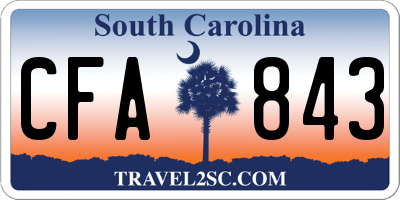 SC license plate CFA843