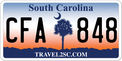 SC license plate CFA848