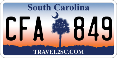 SC license plate CFA849