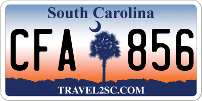 SC license plate CFA856