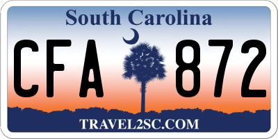 SC license plate CFA872