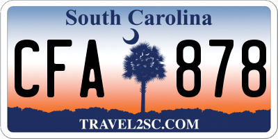 SC license plate CFA878
