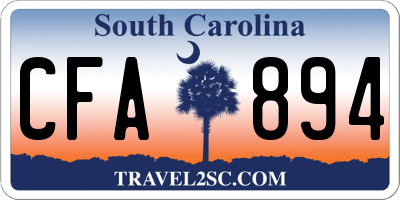 SC license plate CFA894