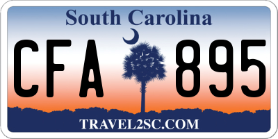 SC license plate CFA895