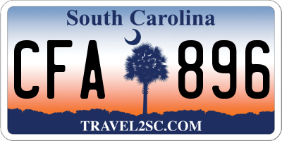 SC license plate CFA896