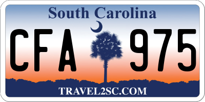 SC license plate CFA975