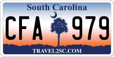SC license plate CFA979
