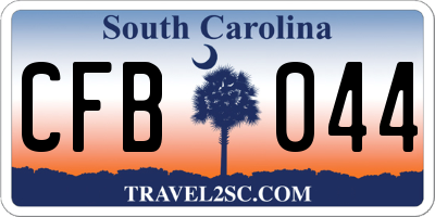 SC license plate CFB044