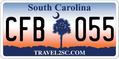SC license plate CFB055