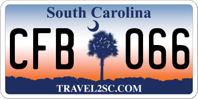 SC license plate CFB066