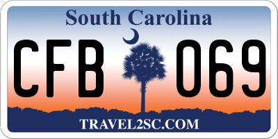 SC license plate CFB069