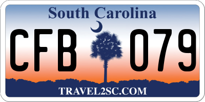 SC license plate CFB079