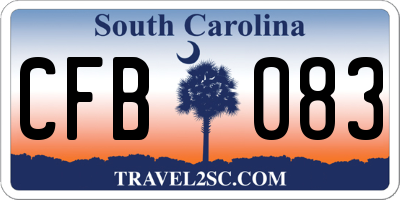 SC license plate CFB083