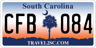 SC license plate CFB084