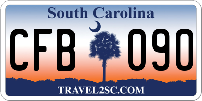 SC license plate CFB090