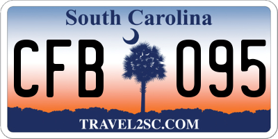 SC license plate CFB095