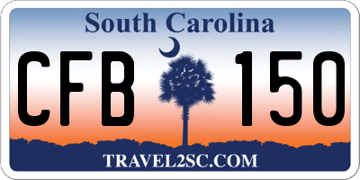 SC license plate CFB150