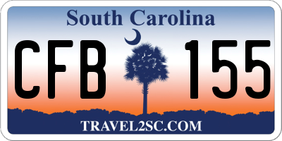 SC license plate CFB155