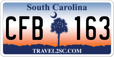 SC license plate CFB163