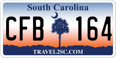 SC license plate CFB164