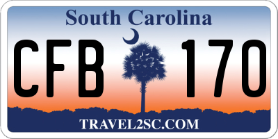 SC license plate CFB170