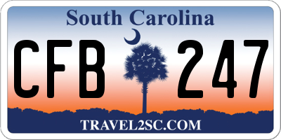 SC license plate CFB247