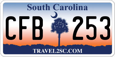 SC license plate CFB253