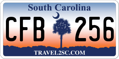 SC license plate CFB256