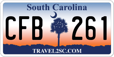 SC license plate CFB261